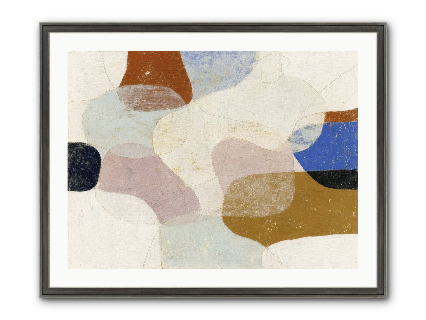 Vellum Framed Print - Slimwoods Black/Silver 32x24
