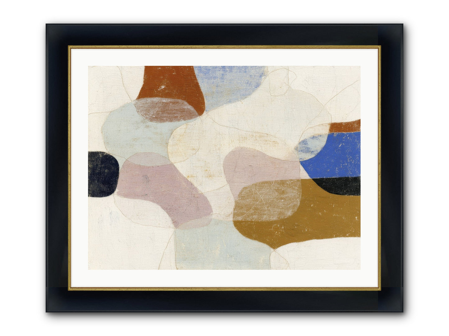 Vellum Framed Print - Wide Black w/Gold 32x24