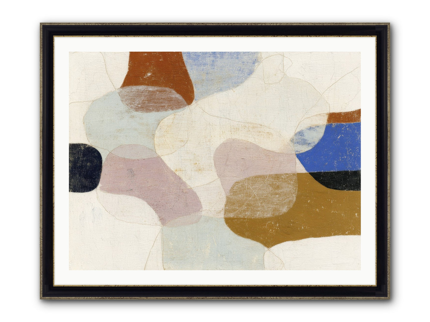 Vellum Framed Print - Black & Gold 40x30