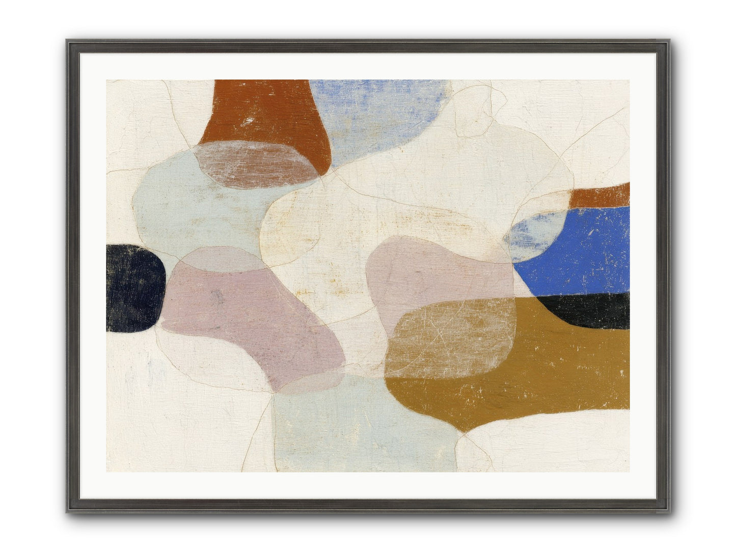 Vellum Framed Print - Slimwoods Black/Silver 40x30