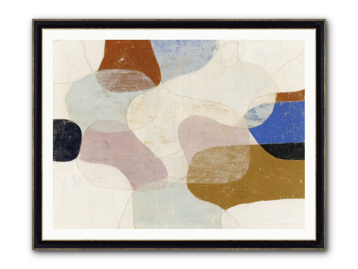 Vellum Framed Print - Black & Gold 48x36