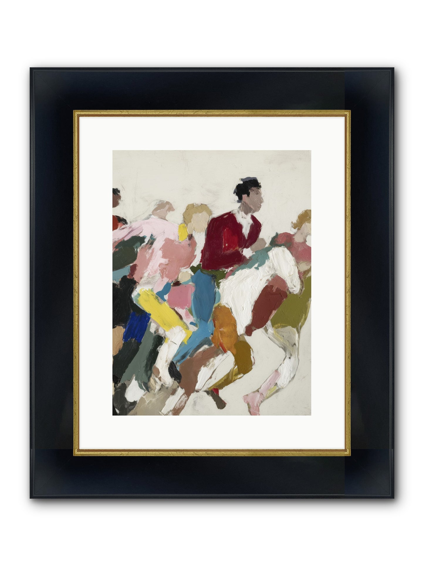 Velocity Framed Print - Wide Black w/Gold 12x16