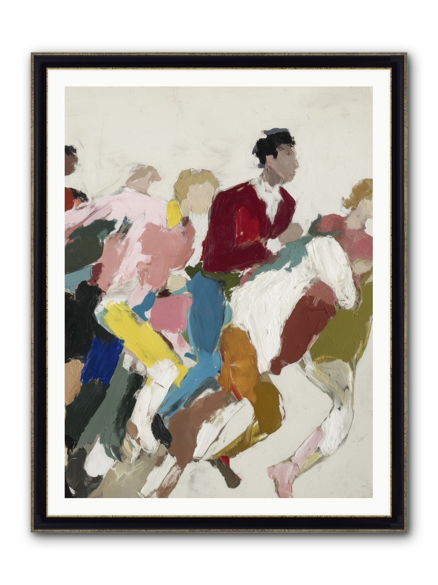 Velocity Framed Print - Black & Gold 36x48