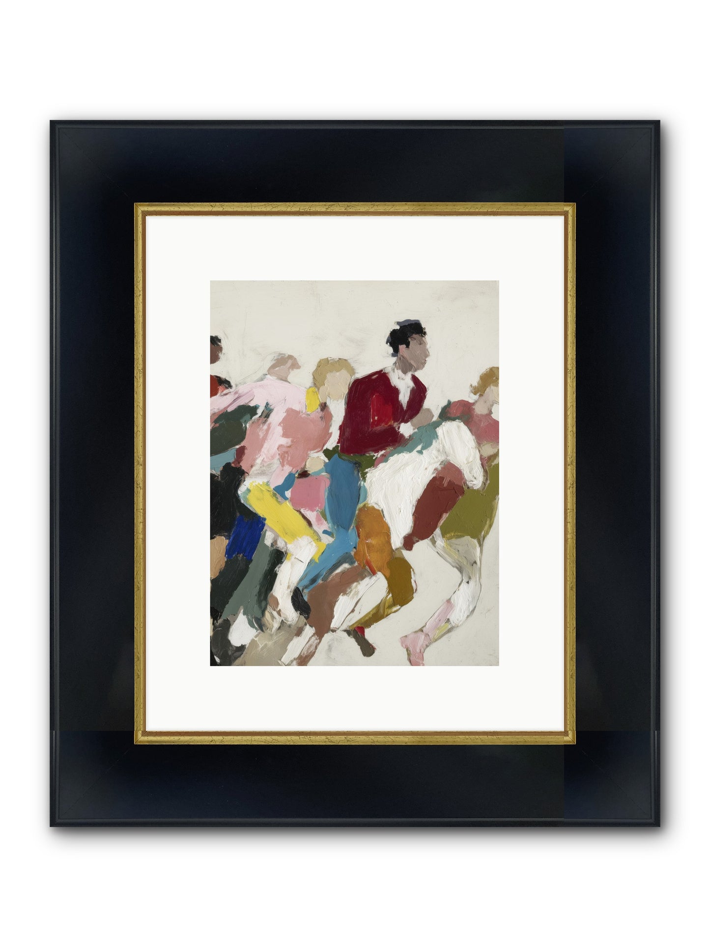 Velocity Framed Print - Wide Black w/Gold 9x12
