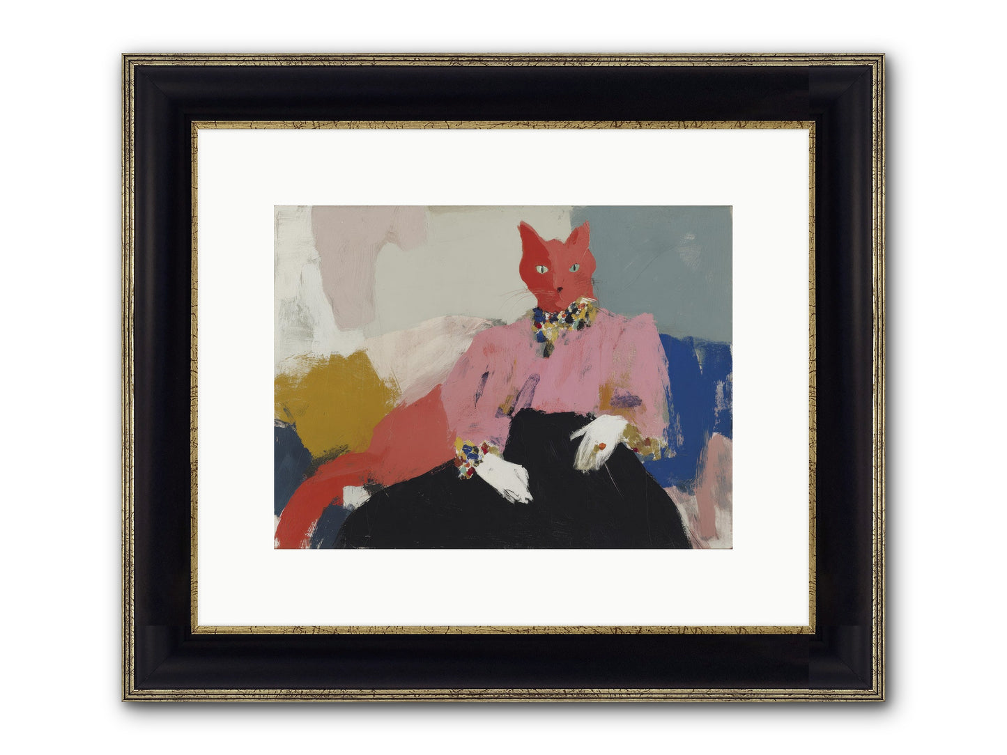 Velvet Afternoon Framed Print - Black & Gold 12x9