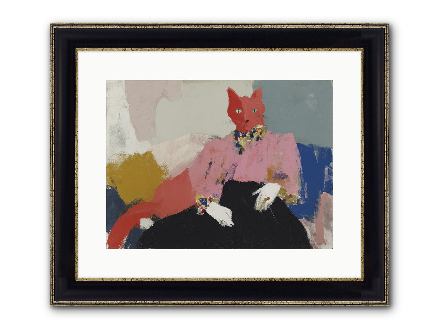Velvet Afternoon Framed Print - Black & Gold 16x12