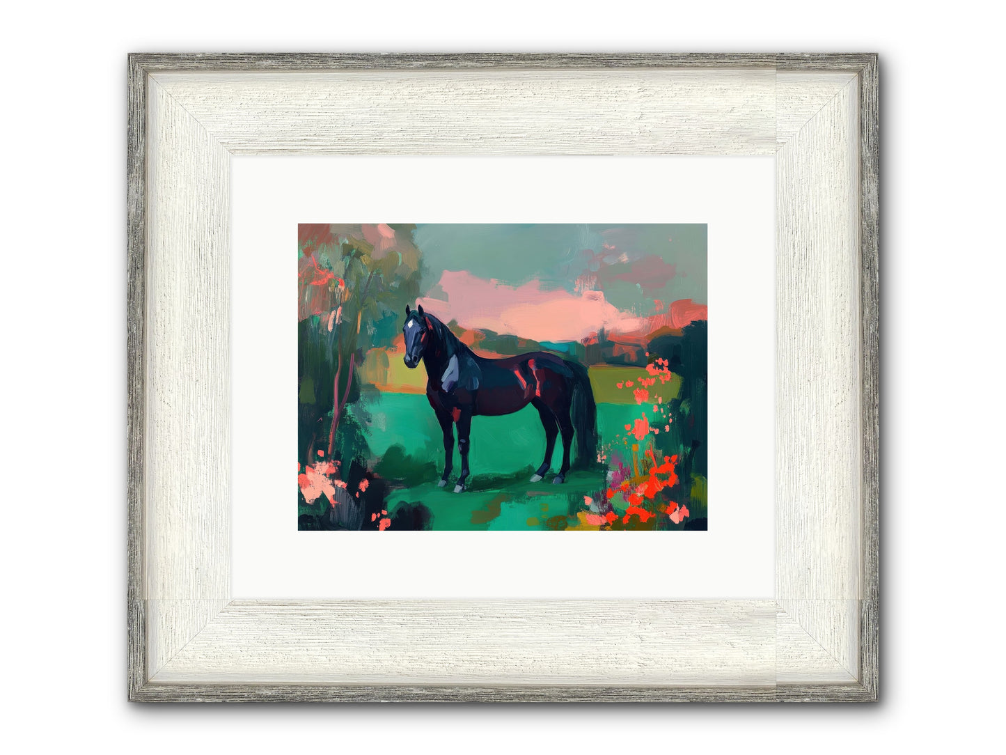 Velvet Chapter Framed Print - Driftwood White 12x9