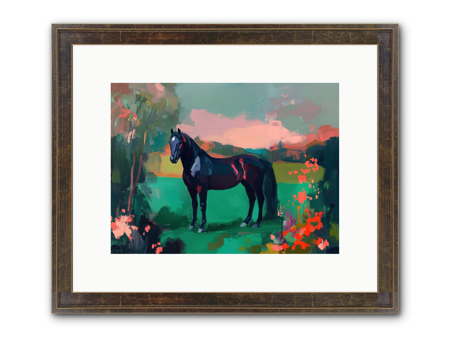 Velvet Chapter Framed Print - Slimwoods Black/Gold 12x9