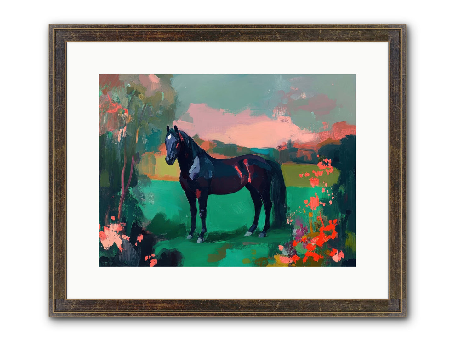 Velvet Chapter Framed Print - Slimwoods Black/Gold 16x12