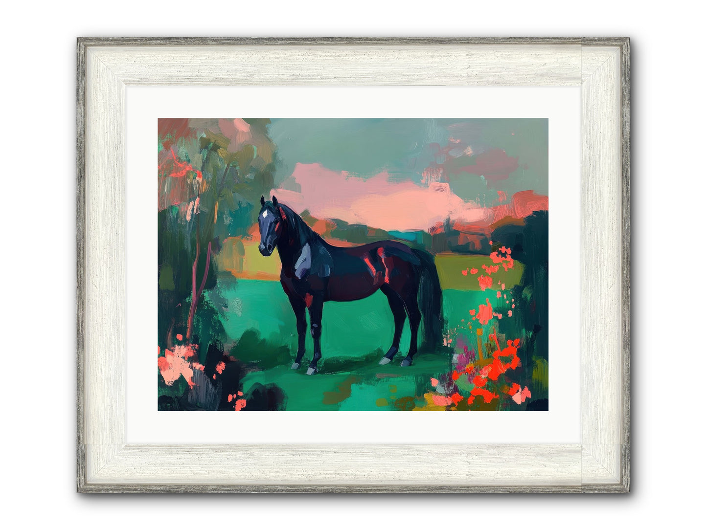 Velvet Chapter Framed Print - Driftwood White 24x18