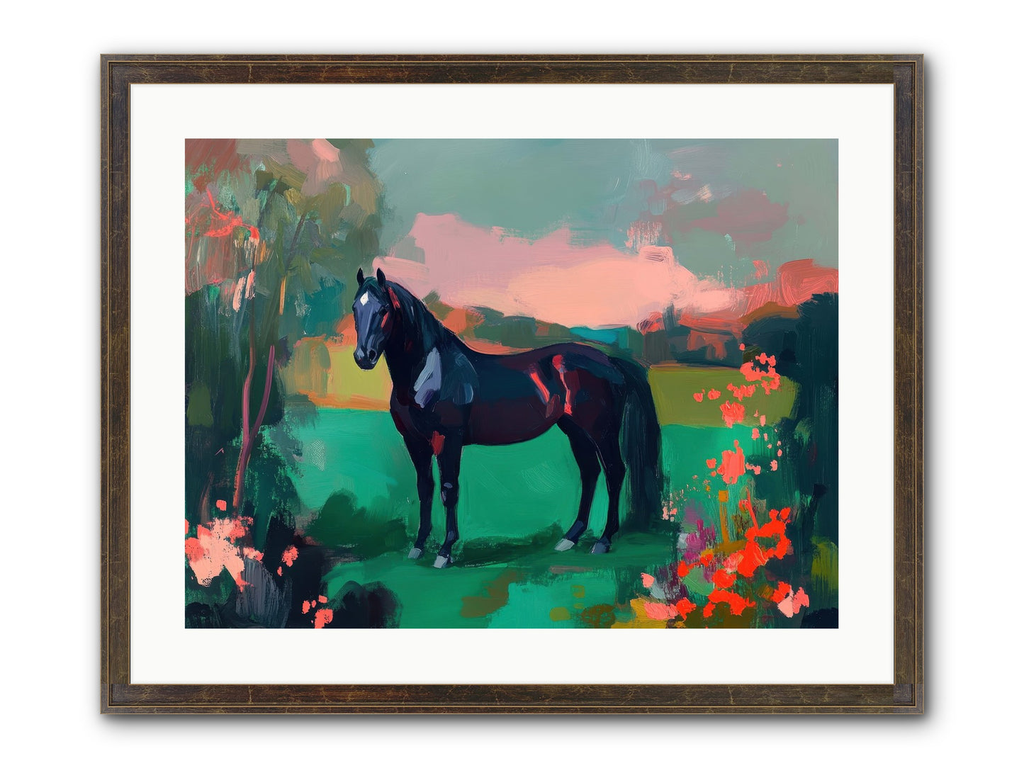 Velvet Chapter Framed Print - Slimwoods Black/Gold 24x18
