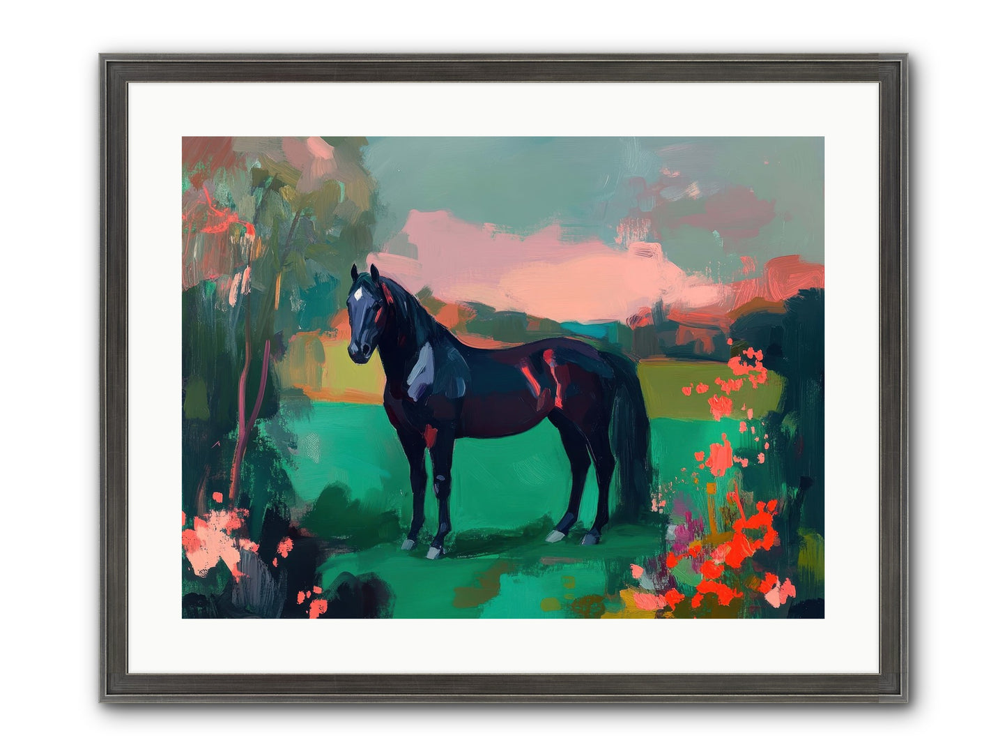 Velvet Chapter Framed Print - Slimwoods Black/Silver 24x18
