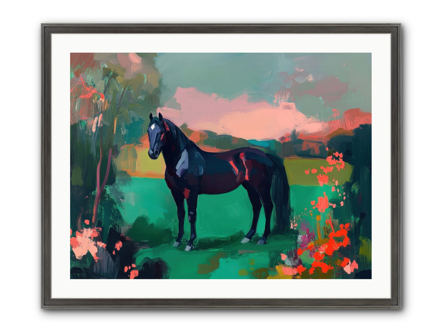 Velvet Chapter Framed Print - Slimwoods Black/Silver 32x24