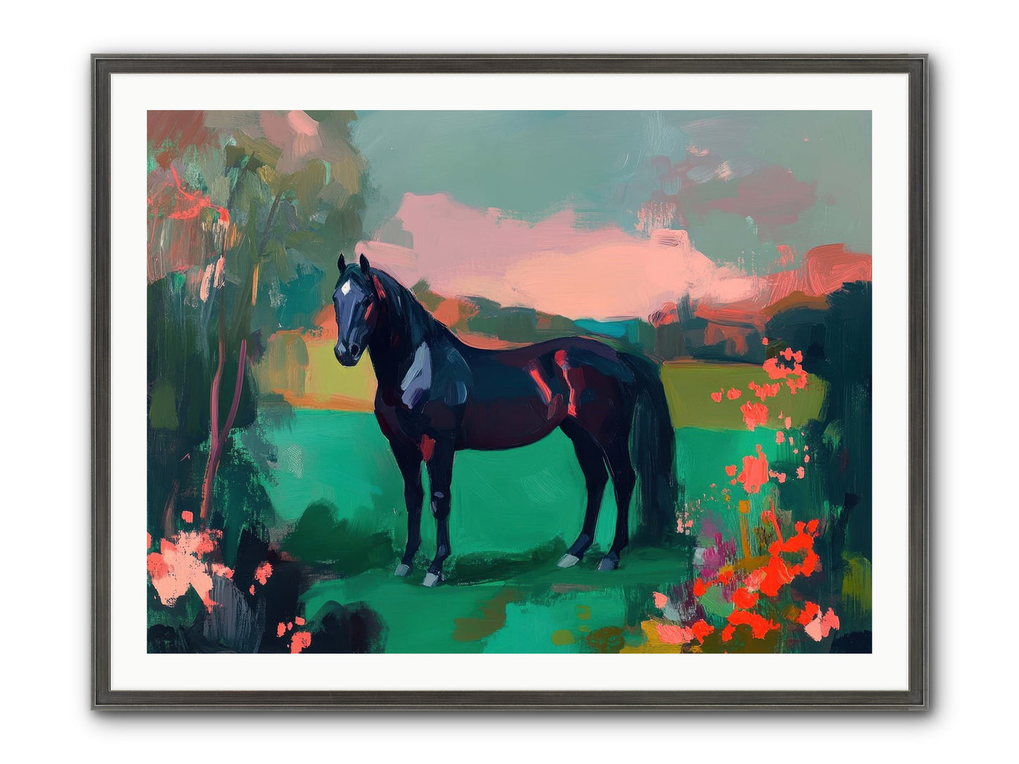 Velvet Chapter Framed Print - Slimwoods Black/Silver 40x30