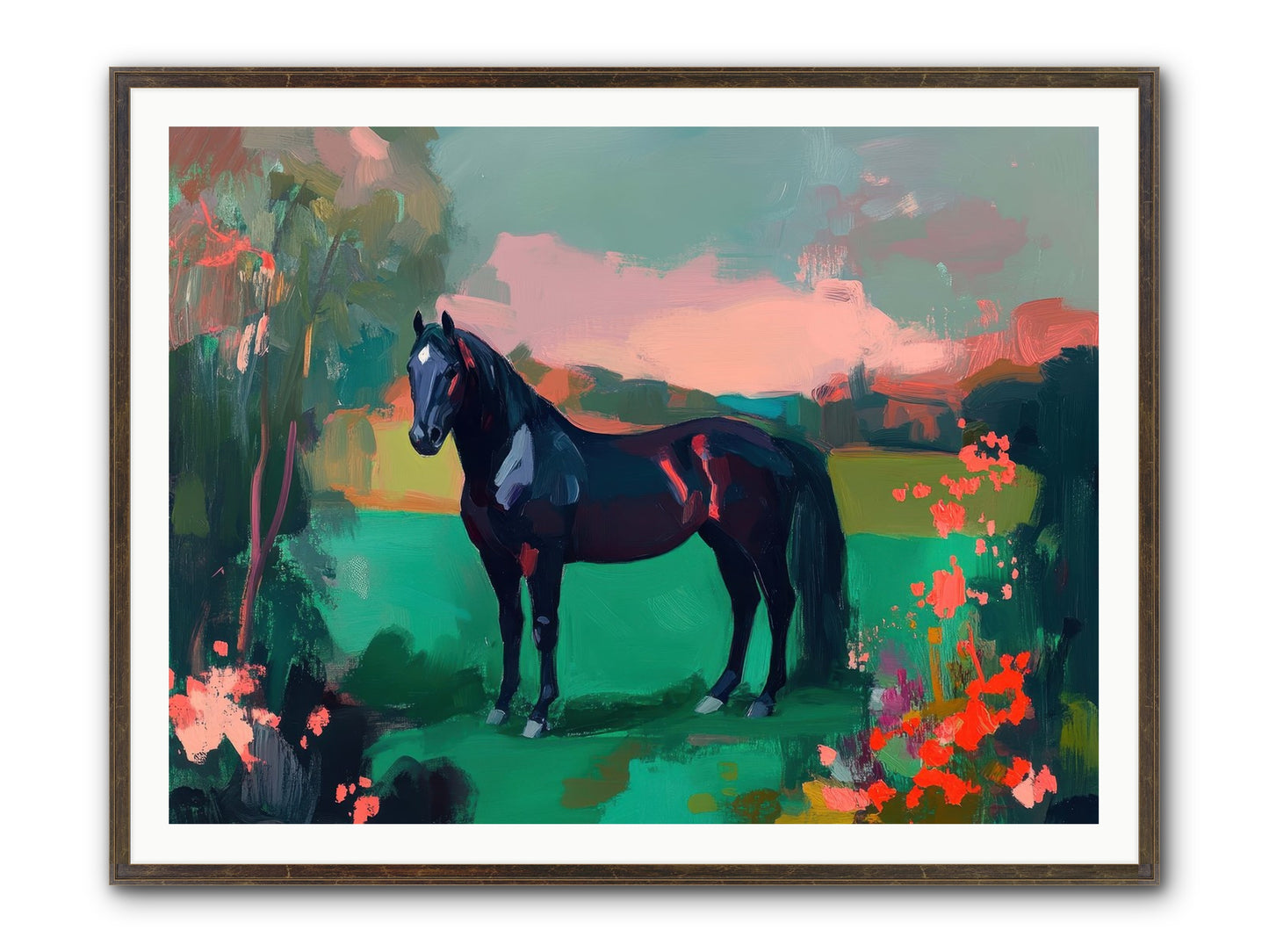Velvet Chapter Framed Print - Slimwoods Black/Gold 48x36