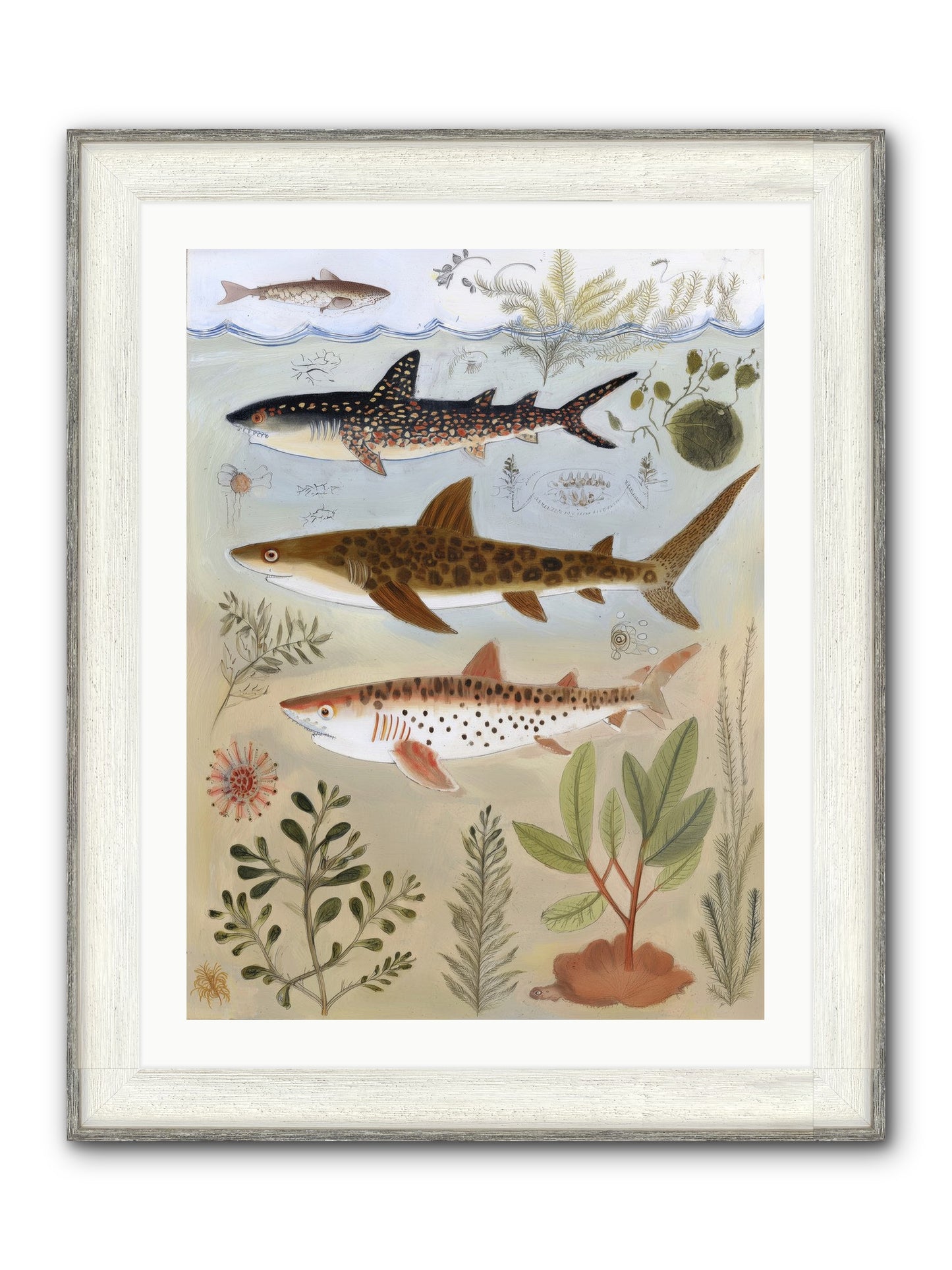 Velvet Depths Framed Print - Driftwood White 24x32