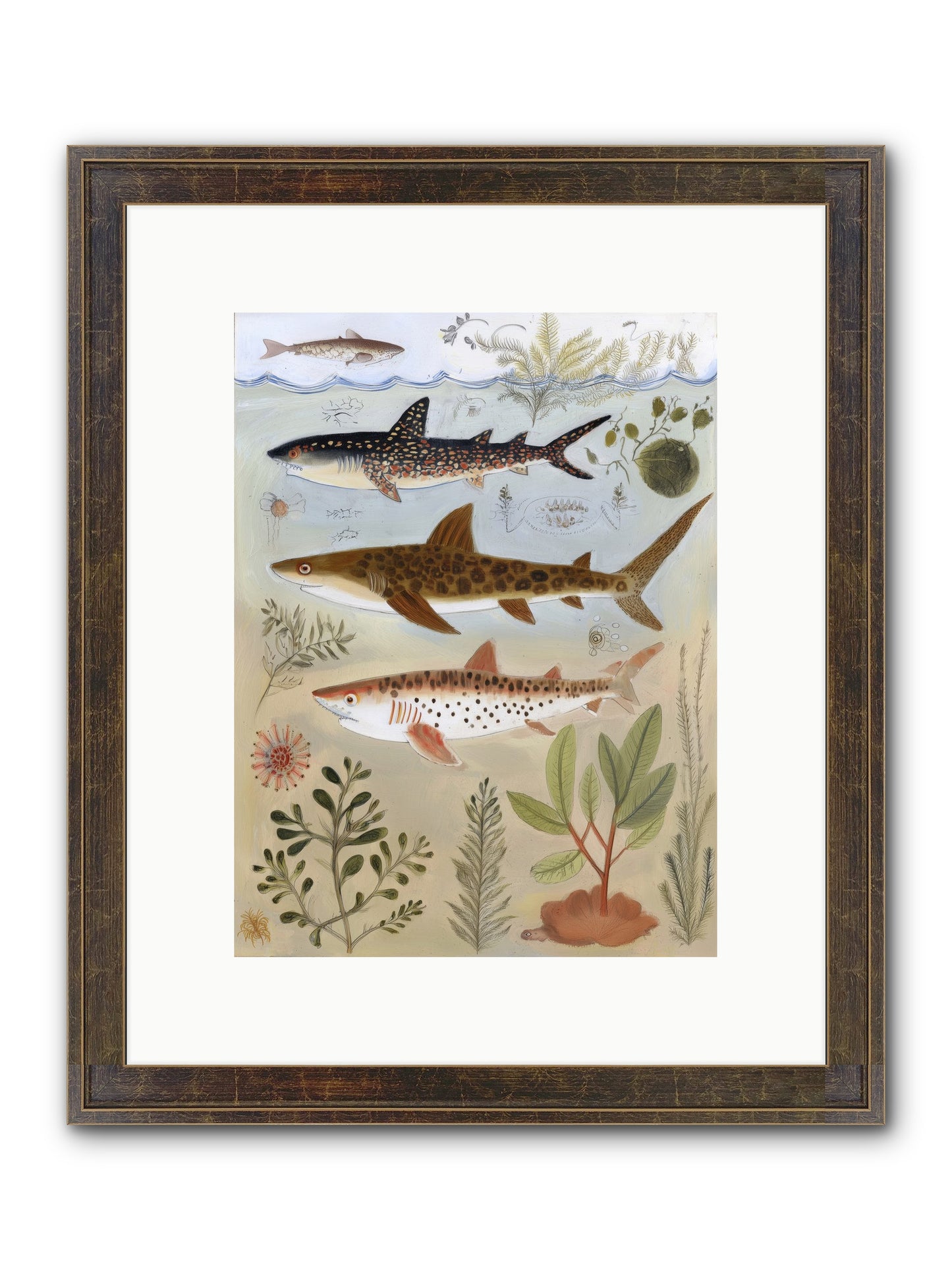 Velvet Depths Framed Print - Slimwoods Black/Gold 9x12