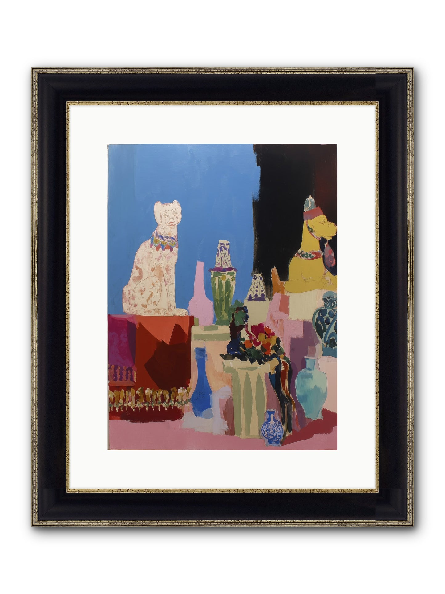 Velvet Duskfall Framed Print - Black & Gold 12x16