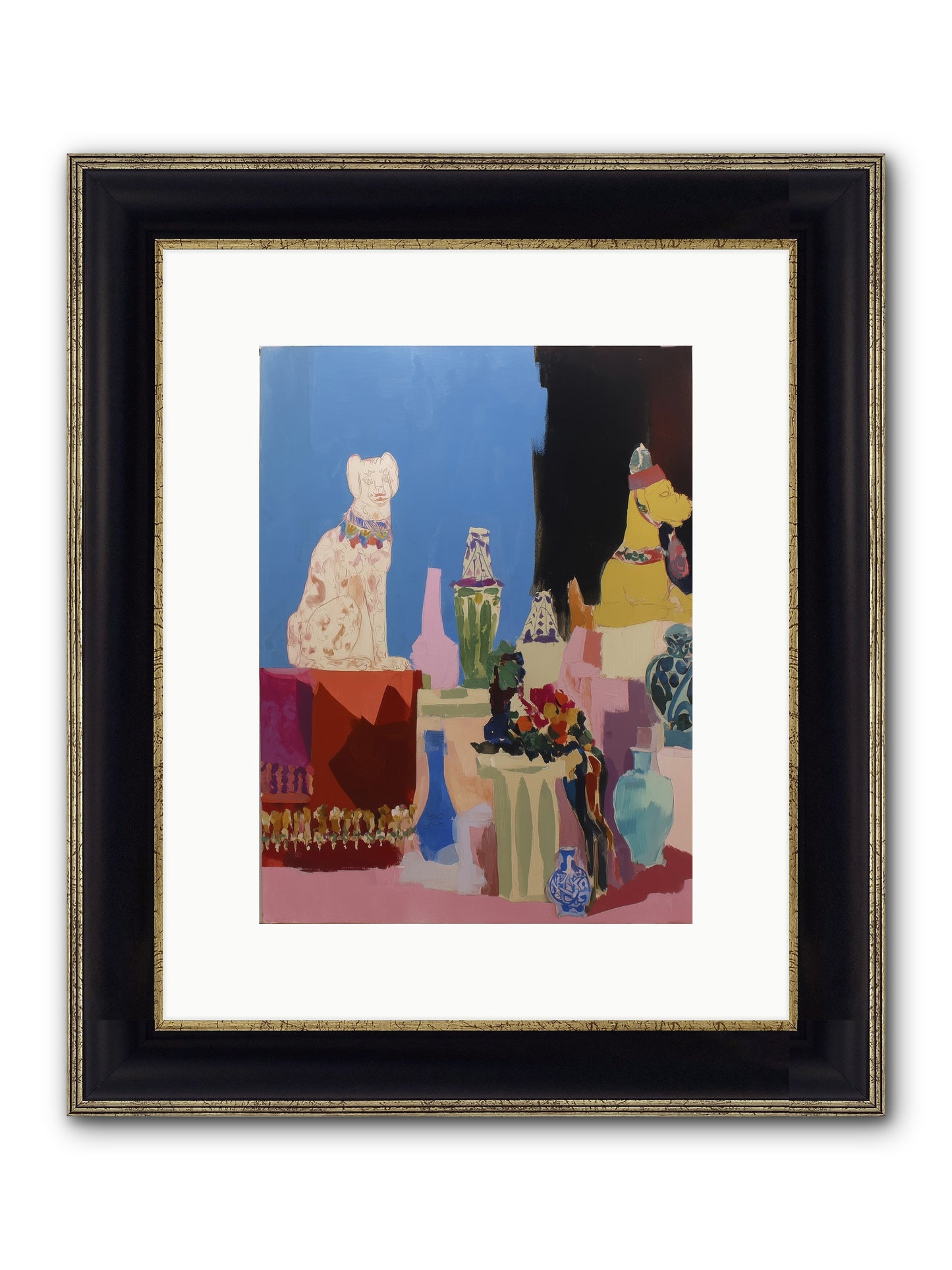 Velvet Duskfall Framed Print - Black & Gold 9x12