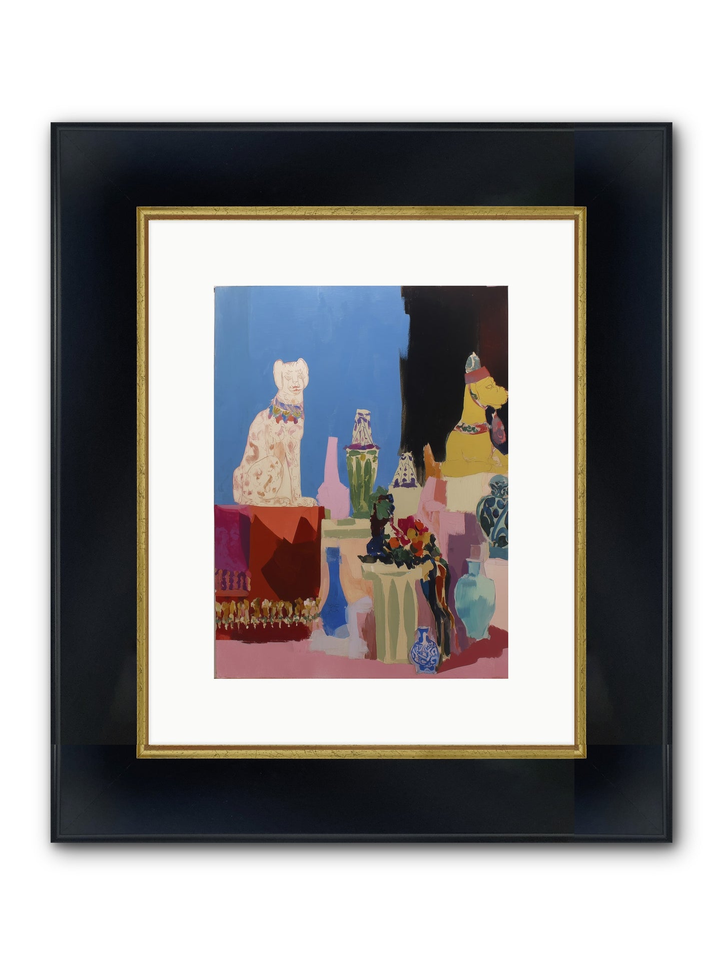 Velvet Duskfall Framed Print - Wide Black w/Gold 9x12