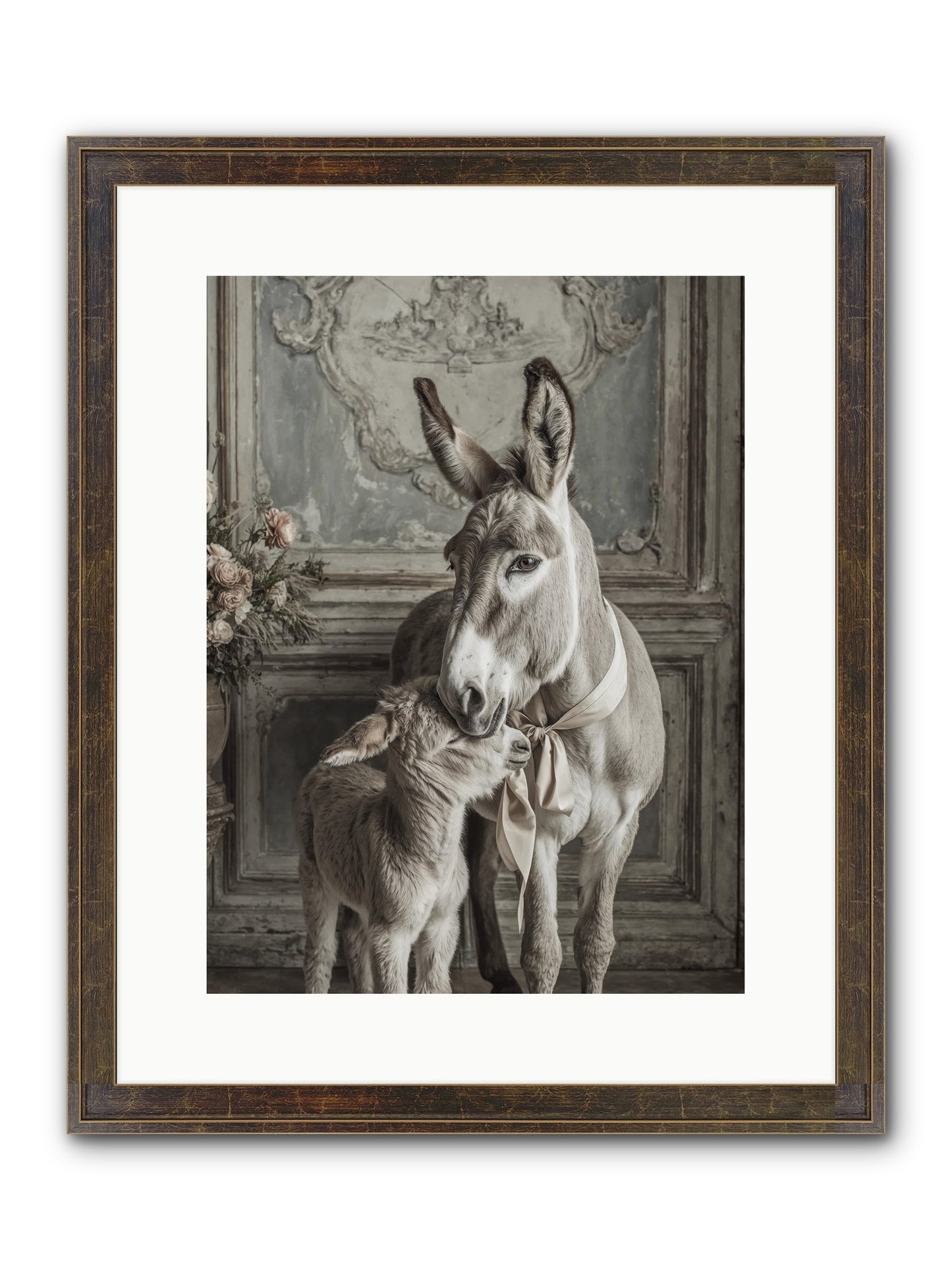 Velvet Heart Whispers Framed Print - Slimwoods Black/Gold 12x16
