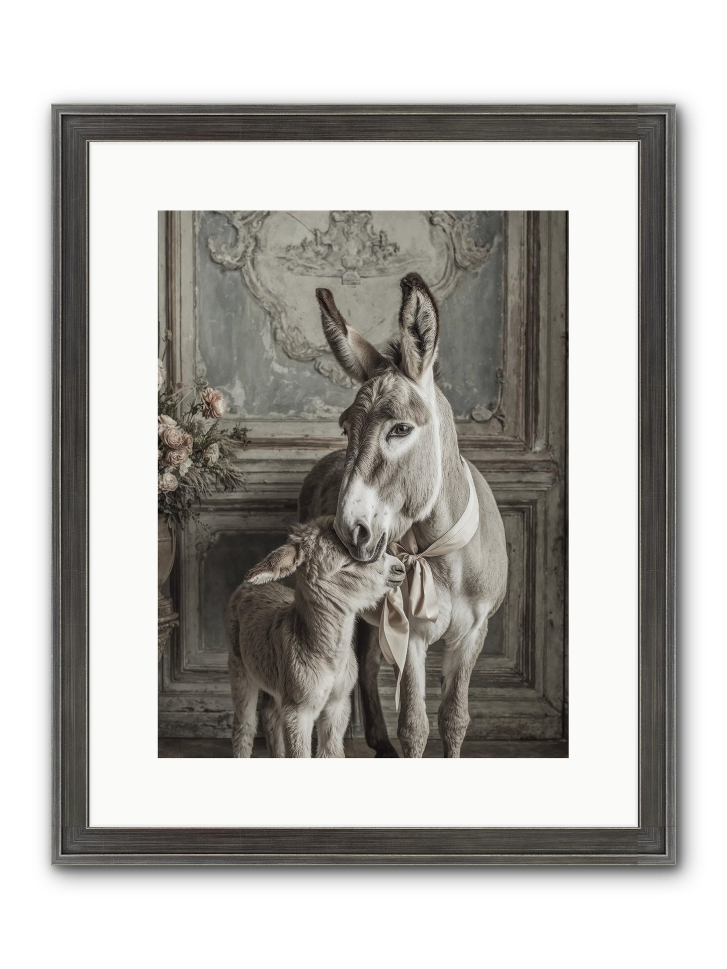 Velvet Heart Whispers Framed Print - Slimwoods Black/Silver 12x16