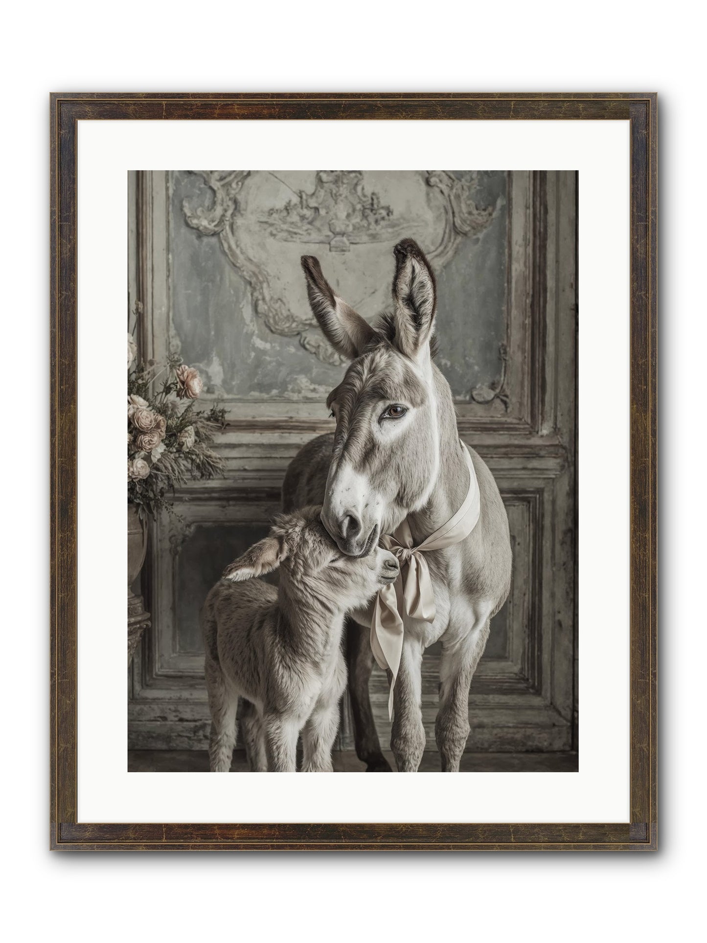 Velvet Heart Whispers Framed Print - Slimwoods Black/Gold 18x24
