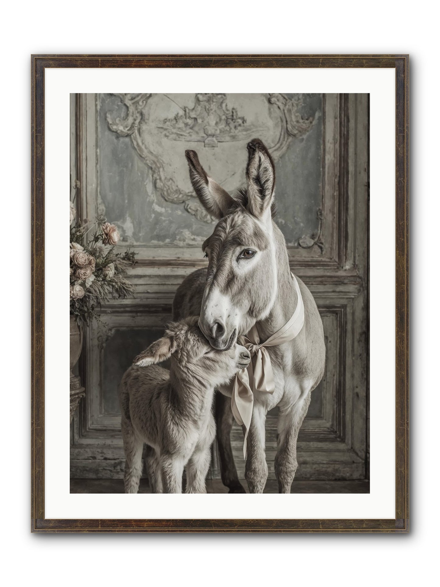 Velvet Heart Whispers Framed Print - Slimwoods Black/Gold 24x32