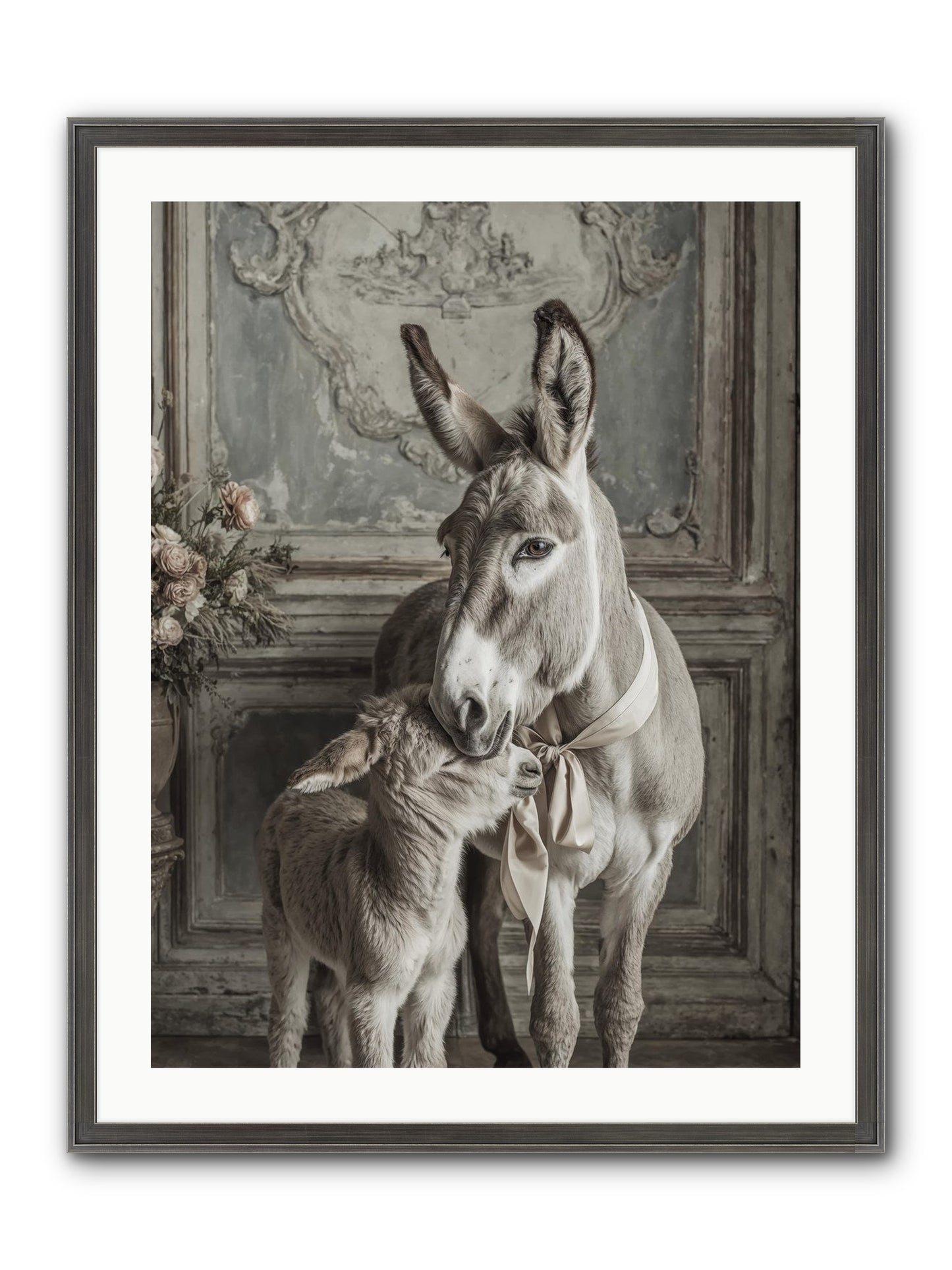 Velvet Heart Whispers Framed Print - Slimwoods Black/Silver 24x32