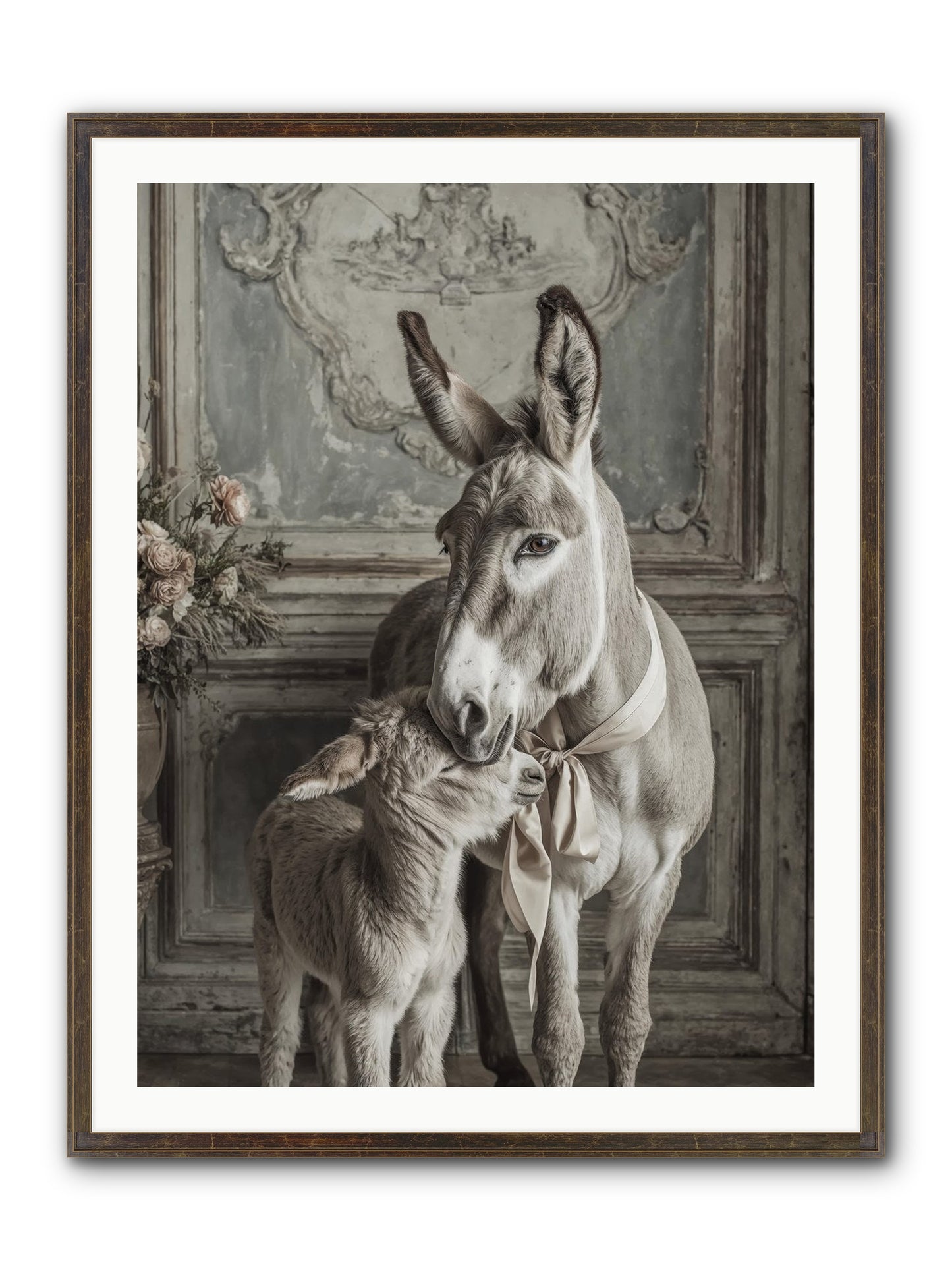 Velvet Heart Whispers Framed Print - Slimwoods Black/Gold 30x40