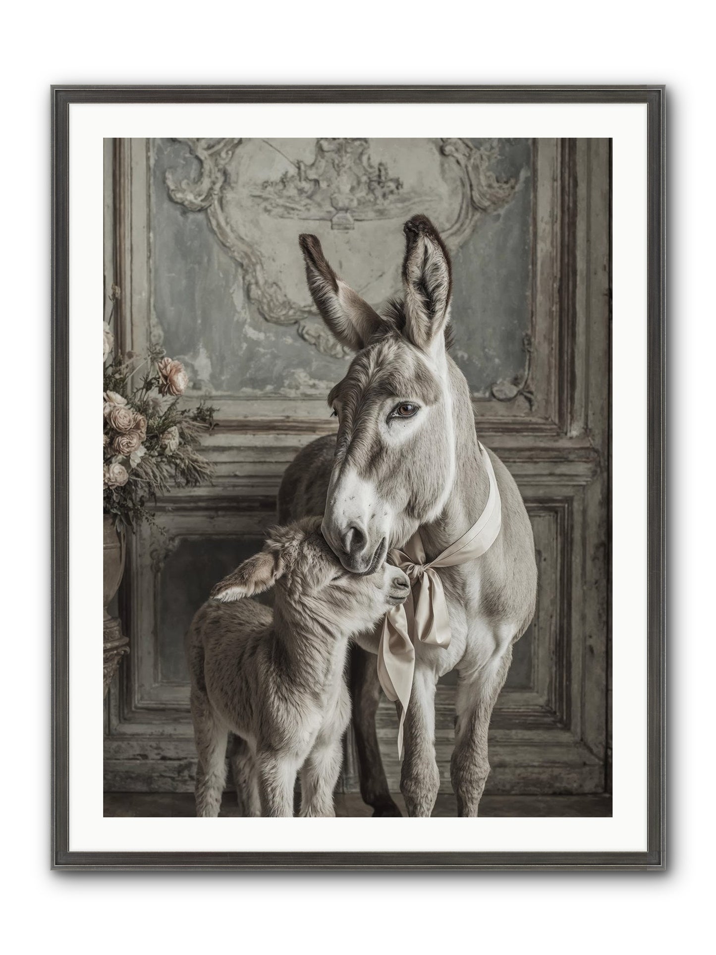 Velvet Heart Whispers Framed Print - Slimwoods Black/Silver 30x40