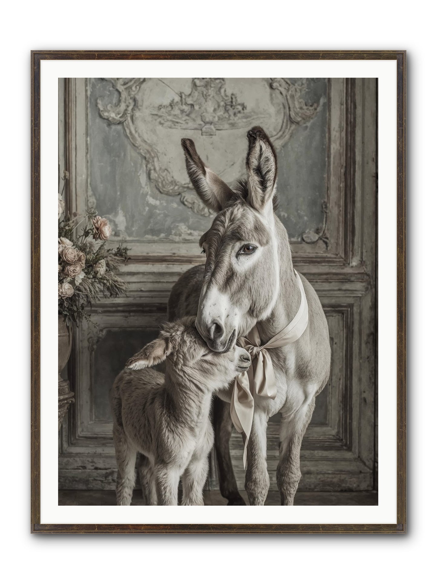 Velvet Heart Whispers Framed Print - Slimwoods Black/Gold 36x48