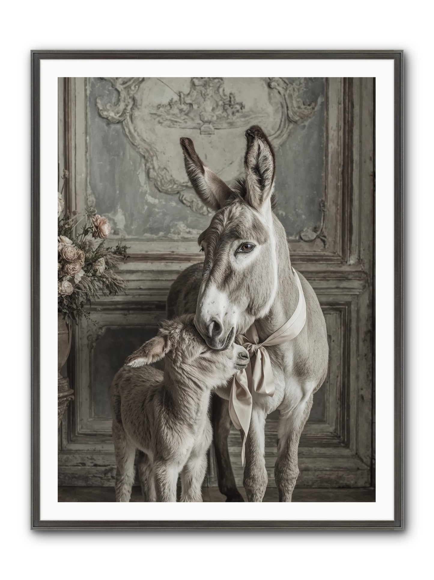 Velvet Heart Whispers Framed Print - Slimwoods Black/Silver 36x48