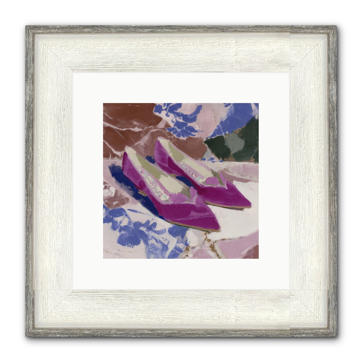 Velvet Held Its Breath Framed Print - Driftwood White 10x10
