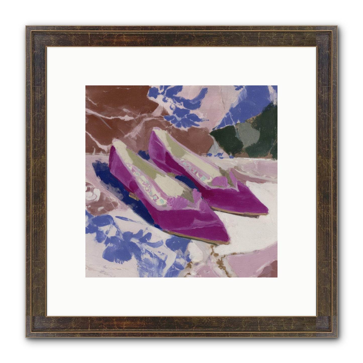 Velvet Held Its Breath Framed Print - Slimwoods Black/Gold 10x10