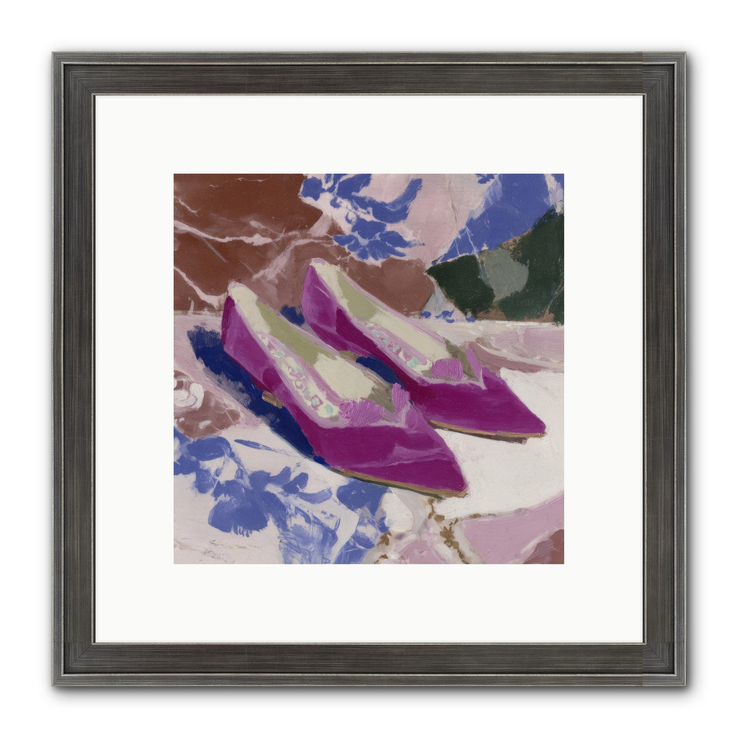 Velvet Held Its Breath Framed Print - Slimwoods Black/Silver 10x10