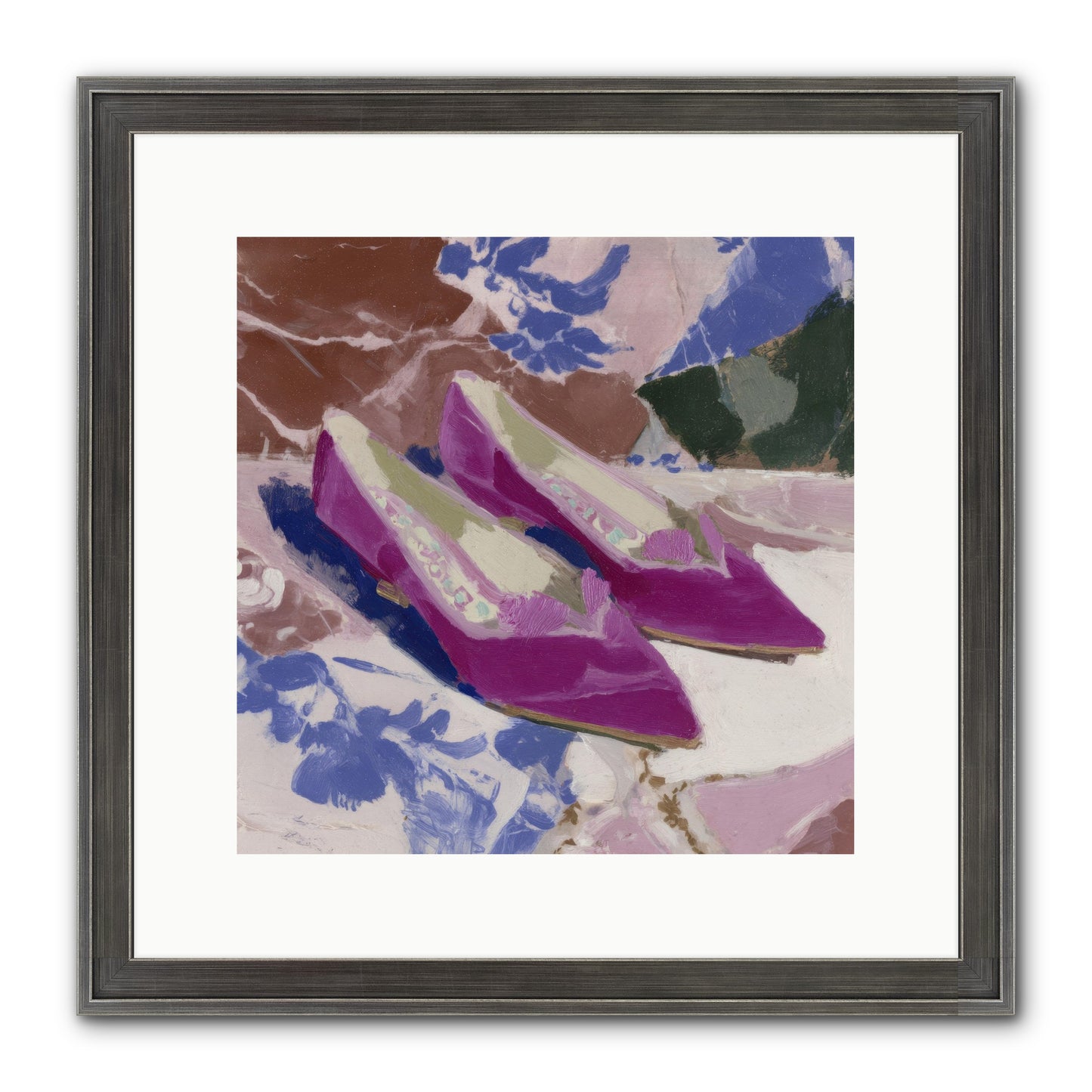 Velvet Held Its Breath Framed Print - Slimwoods Black/Silver 12x12