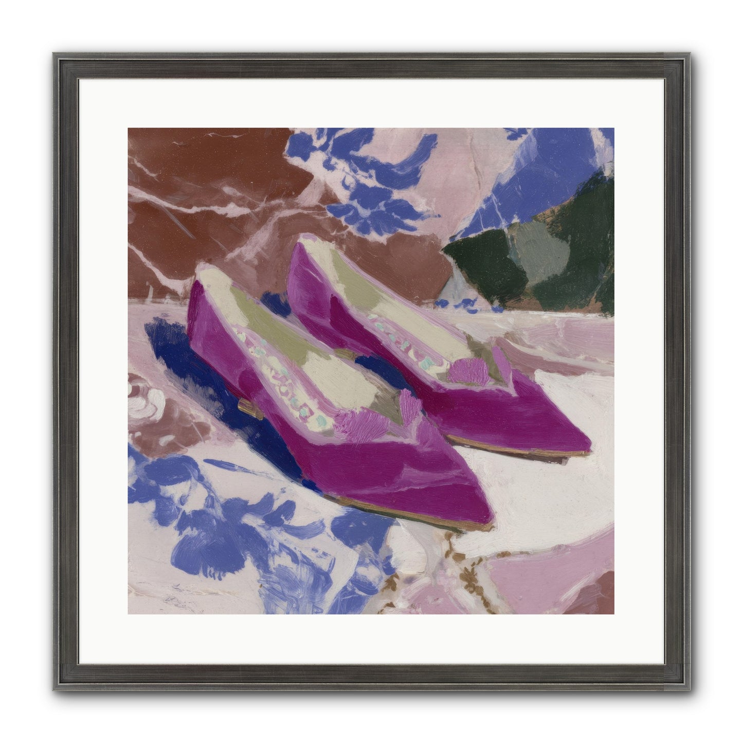 Velvet Held Its Breath Framed Print - Slimwoods Black/Silver 20x20