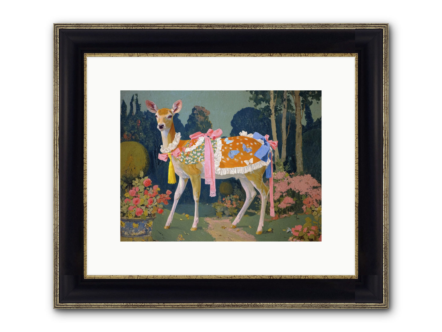 Velvet Hum Of Dawn Framed Print - Black & Gold 12x9