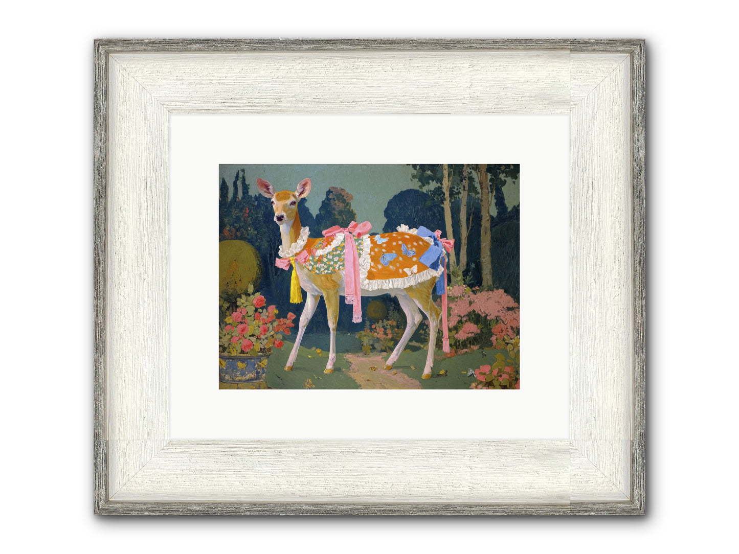 Velvet Hum Of Dawn Framed Print - Driftwood White 12x9