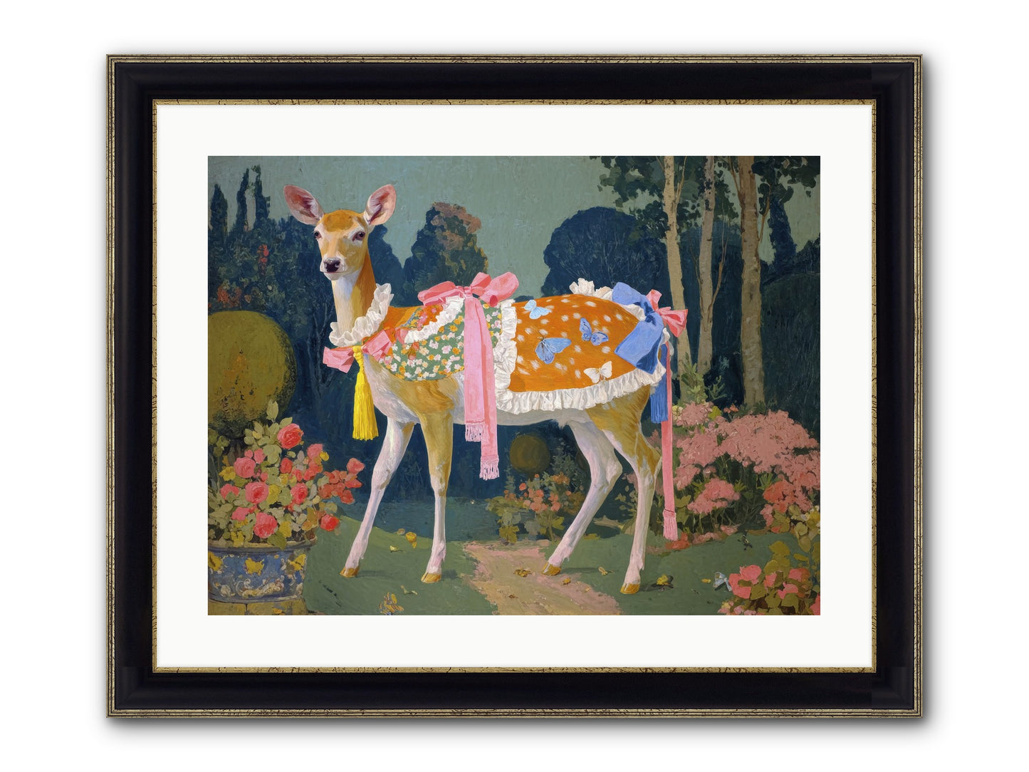 Velvet Hum Of Dawn Framed Print - Black & Gold 24x18