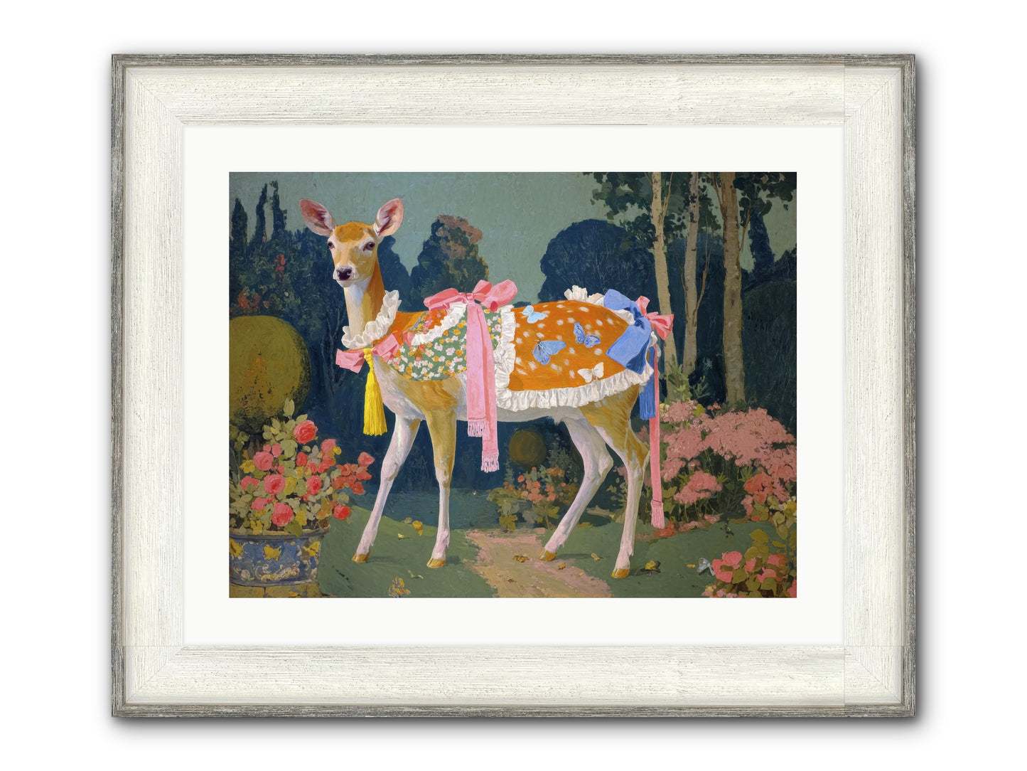 Velvet Hum Of Dawn Framed Print - Driftwood White 24x18