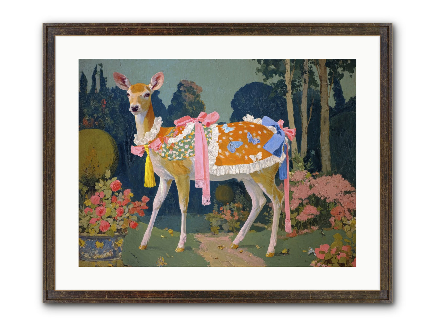 Velvet Hum Of Dawn Framed Print - Slimwoods Black/Gold 24x18