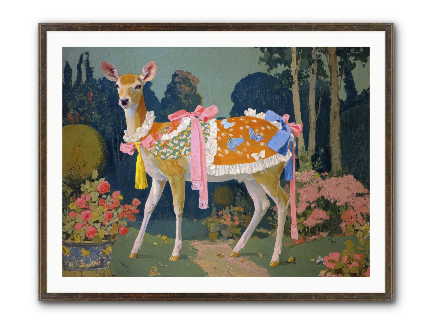 Velvet Hum Of Dawn Framed Print - Slimwoods Black/Gold 40x30
