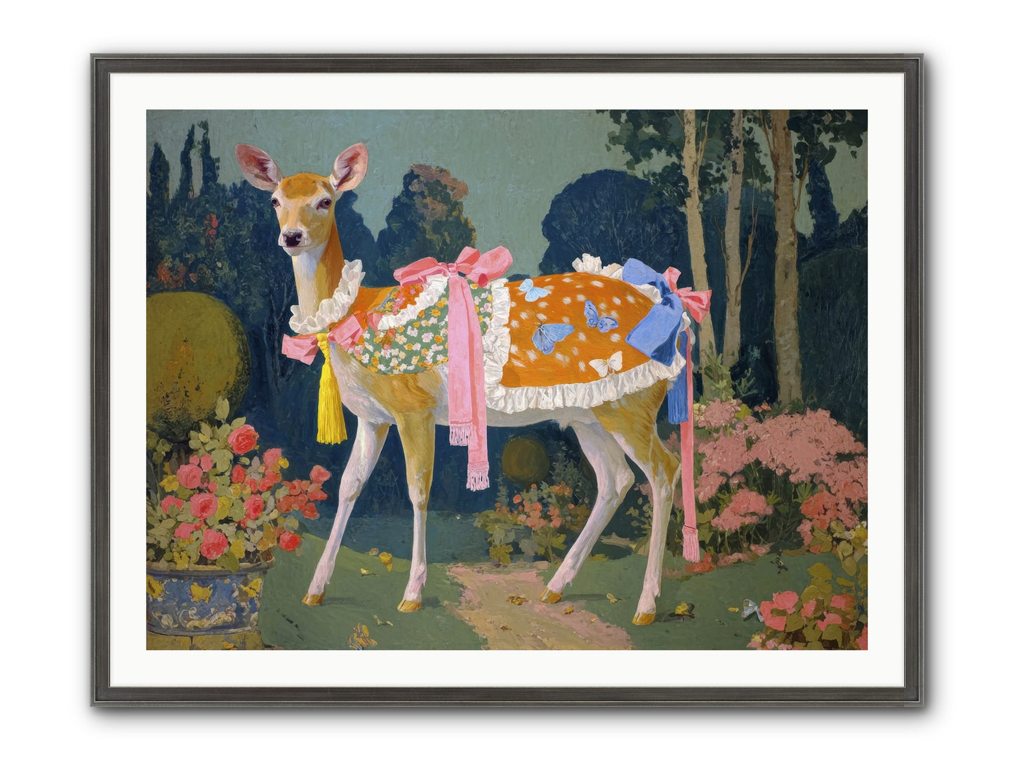 Velvet Hum Of Dawn Framed Print - Slimwoods Black/Silver 40x30