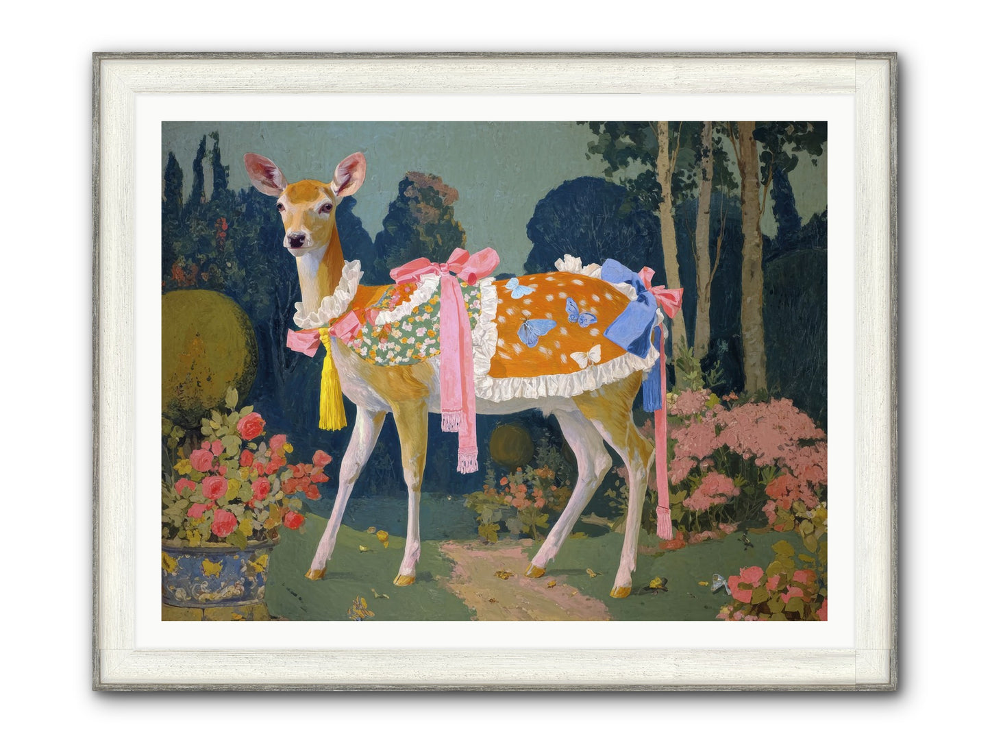 Velvet Hum Of Dawn Framed Print - Driftwood White 48x36