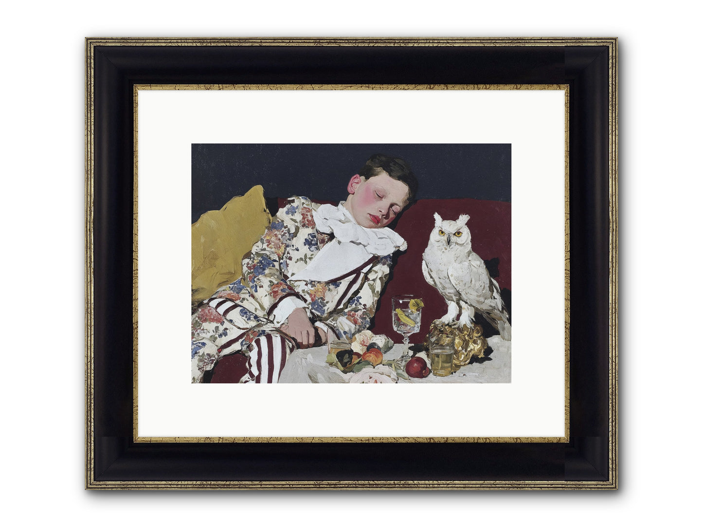 Velvet Knows No Bedtime Framed Print - Black & Gold 12x9