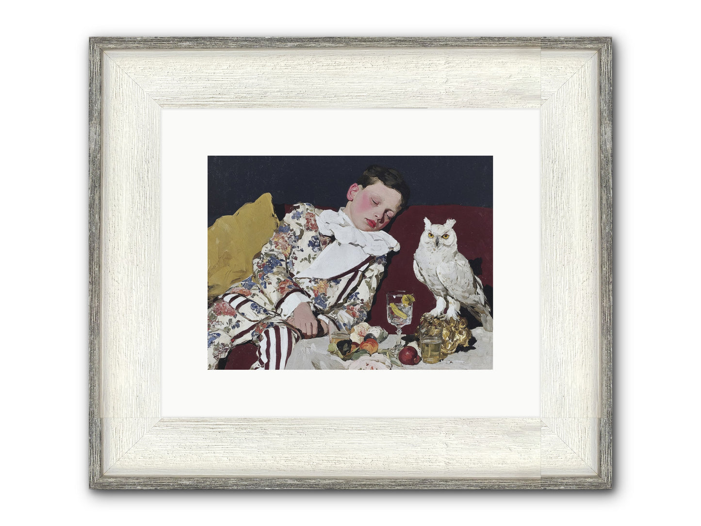 Velvet Knows No Bedtime Framed Print - Driftwood White 12x9