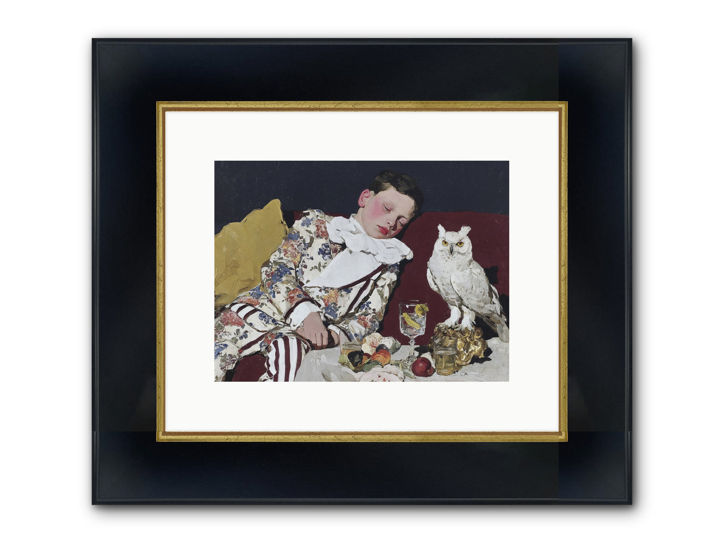 Velvet Knows No Bedtime Framed Print - Wide Black w/Gold 12x9