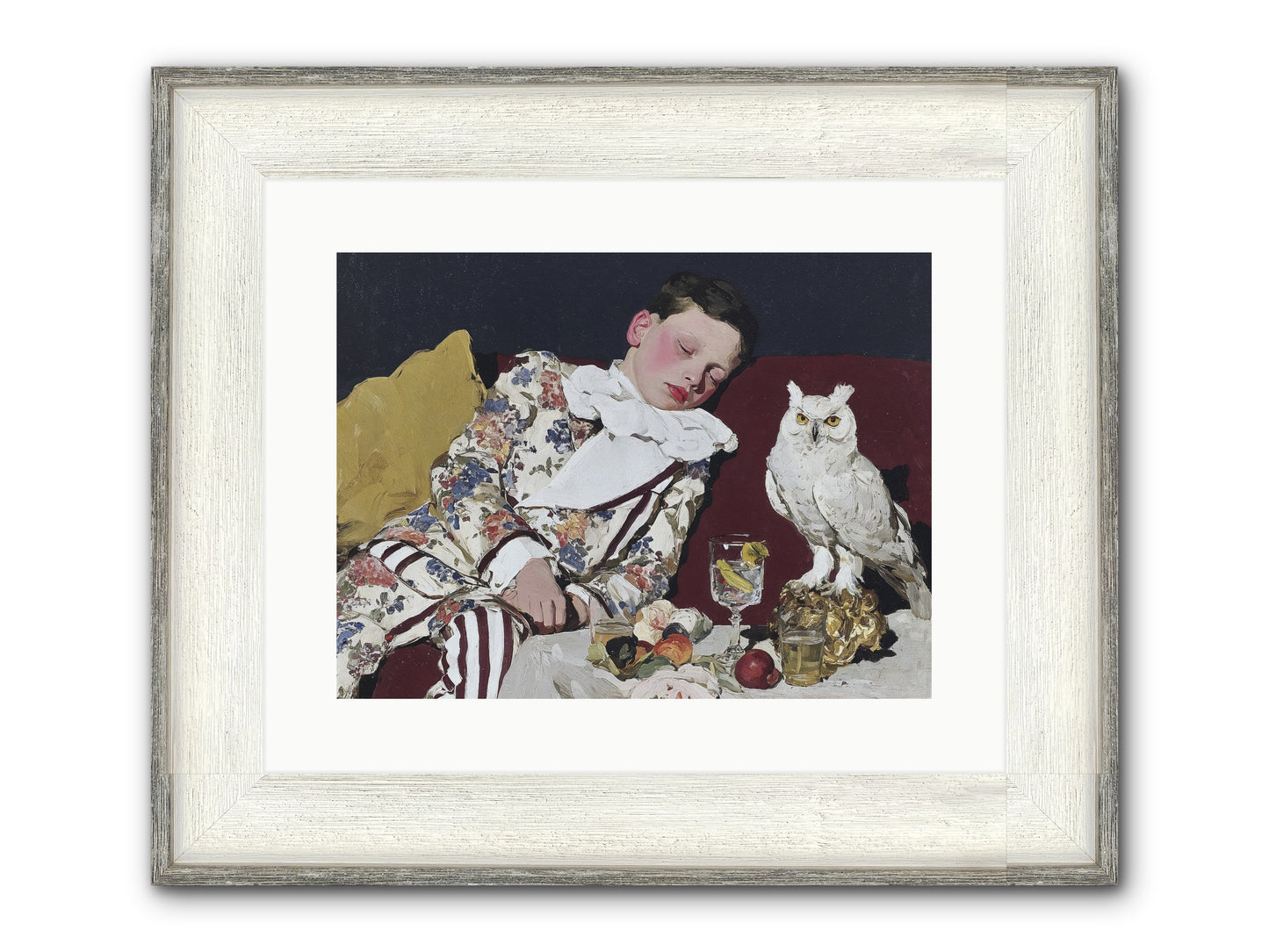 Velvet Knows No Bedtime Framed Print - Driftwood White 16x12